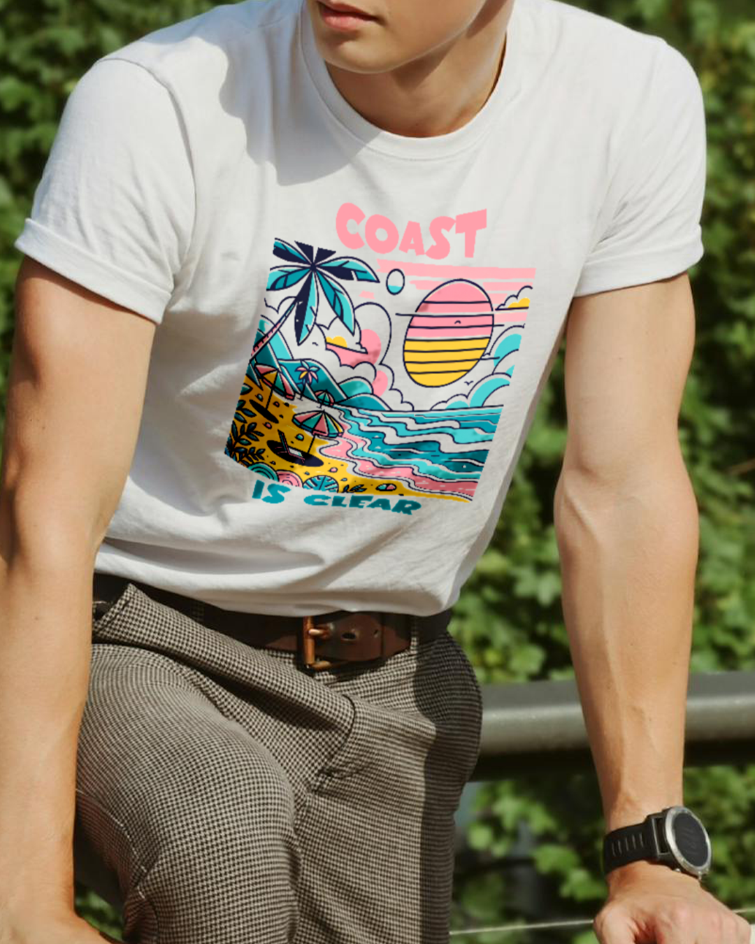Coast is Clear - Men's Roundneck T-shirt