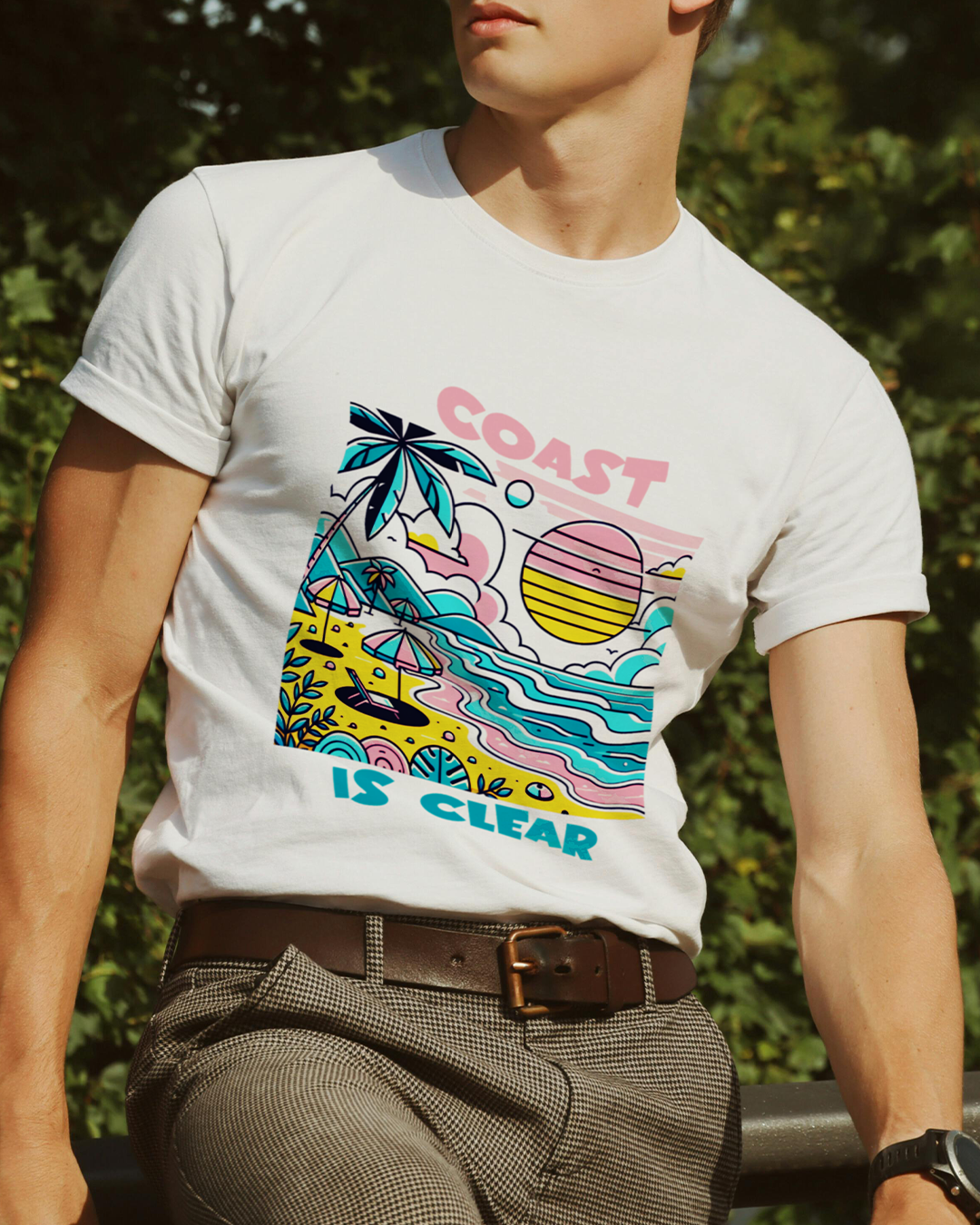 Coast is Clear - Men's Roundneck T-shirt