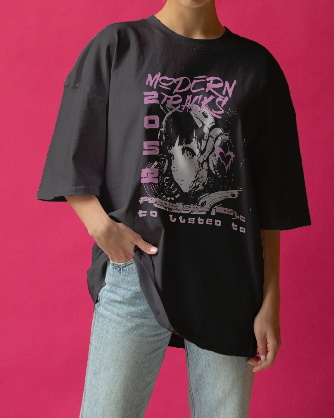 Modern Tracks - Unisex Oversized T-shirt