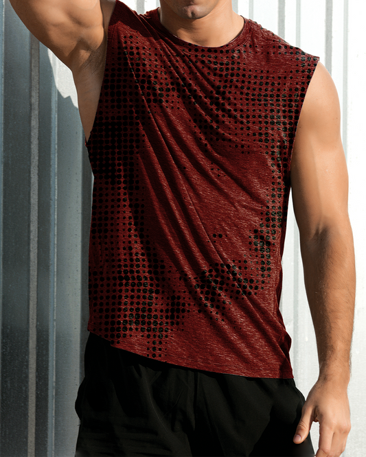Screentoned Men's Sleeveless Shirt