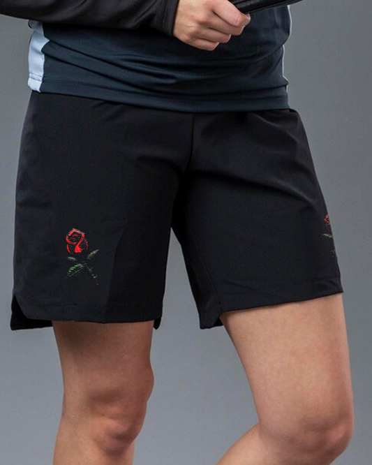Women's Rose Embroidery Terry Shorts